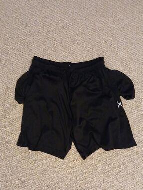 Mens L Game Time Black Shorts With White Logo